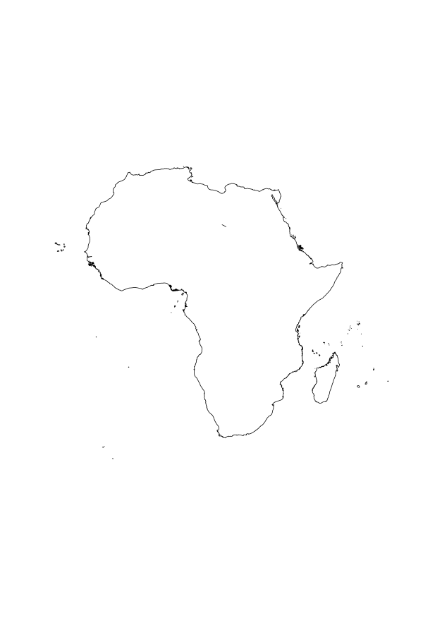 Africa as one polygon